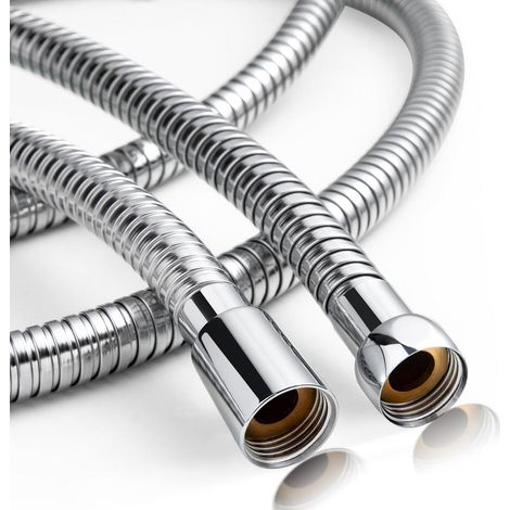 Brauseschlauch 1,6m mit 11mm Bohrung, Edelstahl, Verdrehschutz, Chrom (1/5)