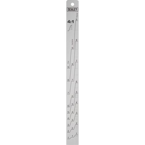 Sealey Aluminium Paint Measuring Stick 2:1/4:1 PA04 (1/5)