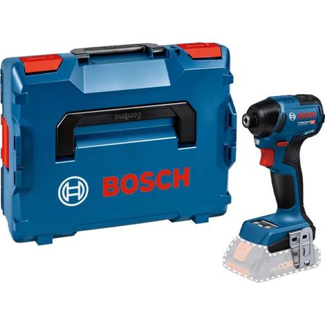 Atornillador de impacto inalámbrico BOSCH 06019L6001 GDR 18V-220 C en L-boxx 136 con módulo Bluetooth (sin baterías, sin cargador)