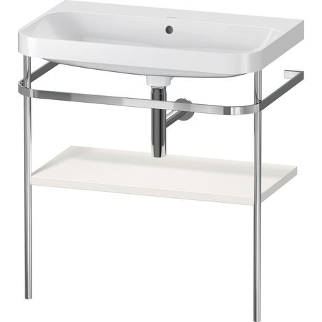 Duravit Happy D.2 Plus c-shaped Set mit Metallkonsole, 775x490mm,