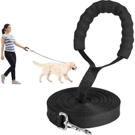 Laisse de Dressage pour Chiens de avec poignée rembourrée Douce,Longue Laisse en Nylon Solide pour Dressage/Suivi/Rappel d'obéissance,Ligne pour Animaux de Compagnie de Taille Grande Taille ( (1/5)