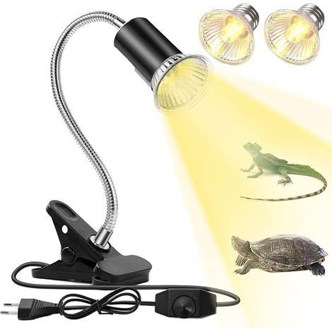 Lampe chauffante tortues Lampe Reptiles Amphibiens Terrarium Pince Pivotante Amphibiens Reptiles Serpent (1/5)