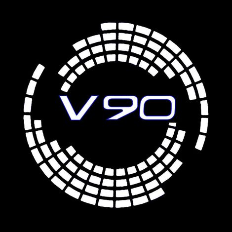 (2PCS-V90) Lot de 2 éclairages LED d'accueil pour portières de voiture, compatibles avec Volvo, projecteur de logo, effet fantôme, accessoires automobiles, éclairage pour véhicules. (1/4)