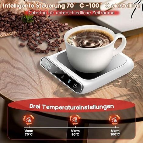 Chauffe-tasse électrique blanc - 3 réglages de température (1/4)