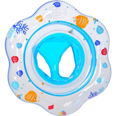 Bouée gonflable bébé avec siège de sécurité, double coussin d'air, anneau de natation pour bébés 6-12 mois, aide à l'apprentissage de la nage. (1/5)