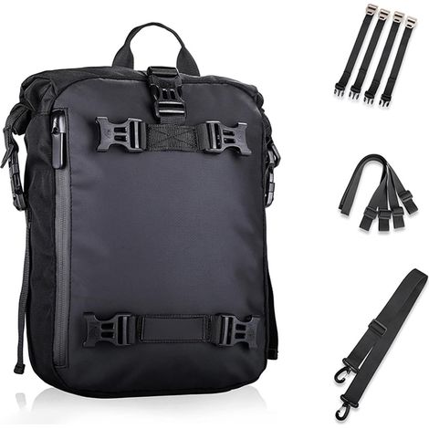 Keenso Bolsa Trasera para Motocicleta, Mochila Impermeable de (1/4)