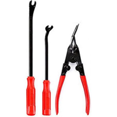 Kit d'outils de démontage de garnitures de voiture, comprenant 19 pièces, avec sac en toile et accessoires intérieurs. (1/4)
