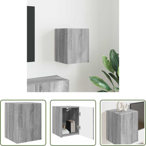 vidaXL Wandmontage -  TV-Wandschrank Graues Sonoma 30 x 31 x 40 cm Holzwerkstoff