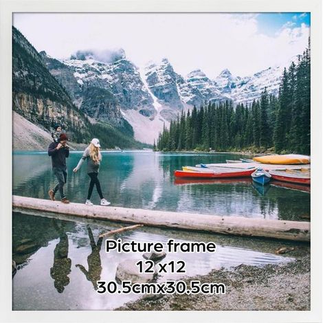 Bilderrahmen Fotorahmen Wandaufsteller Tischaufsteller 30x30cm Weiß (1/5)