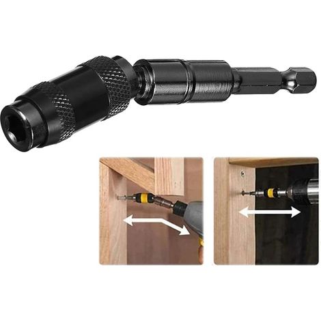 Bit Holder Swivel Magnetic Spindle Drill Bit Hex Shank Magnetic Extension Bit Holder 20° Screw Drill Bit Extension Magnetic Swivel Screwdriver Bit Tip Holder (1/5)