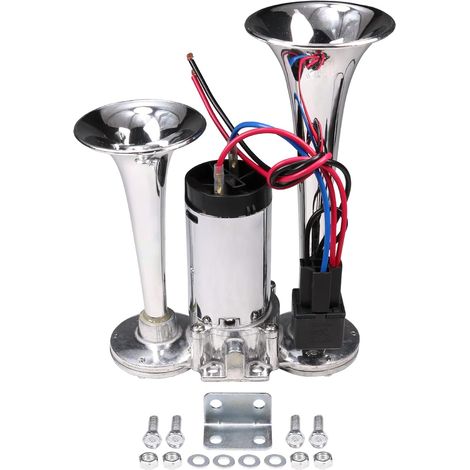 bocina de doble trompeta de 600 dB, aleación de zinc y aluminio, 12 V, para coche, SUV, camión y barco. (1/5)