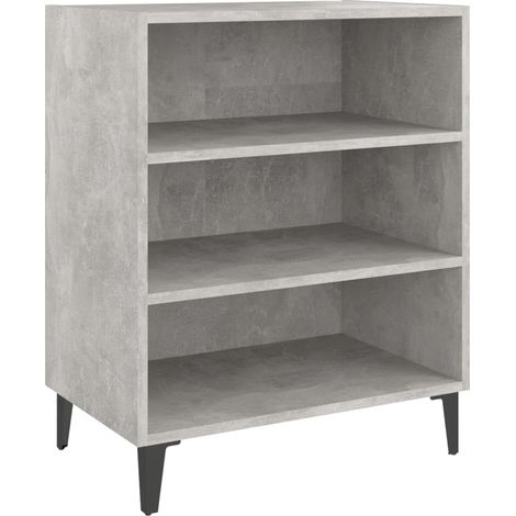 Buffet Meuble de rangement gris béton 57x35x70 cm bois d'ingénierie (1/5)