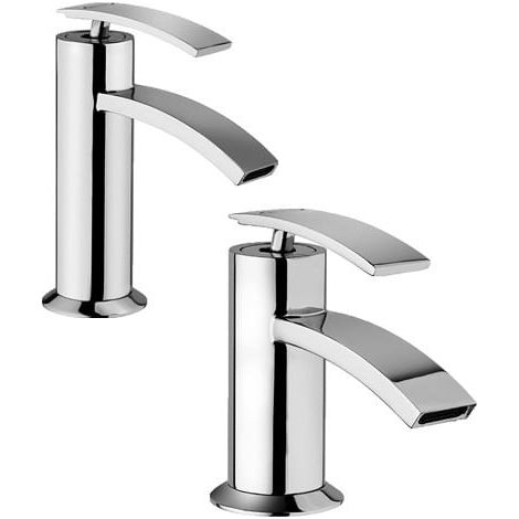 Set Rubinetti Jacuzzi per lavabo e bidet senza scarico serie Ray cromato (1/5)