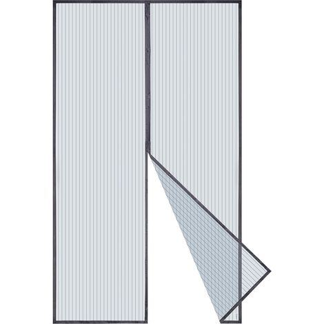 Apalus Magnetisches Moskitonetz für Türen, Netzvorhang, Magnetverschluss von oben bis unten mit automatischer Schließung, hält frische Luft im Inneren (140 x 240 cm, Grau)