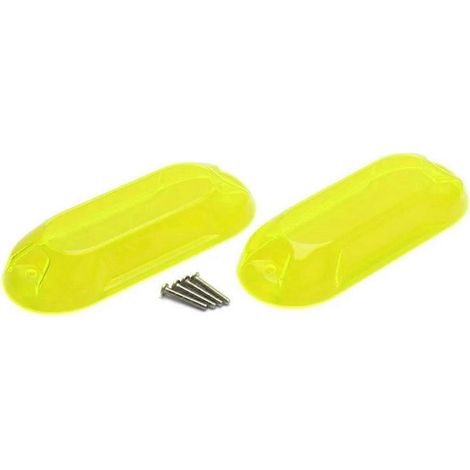 Grille de protection pour feu auxiliaire de moto jaune (1/5)