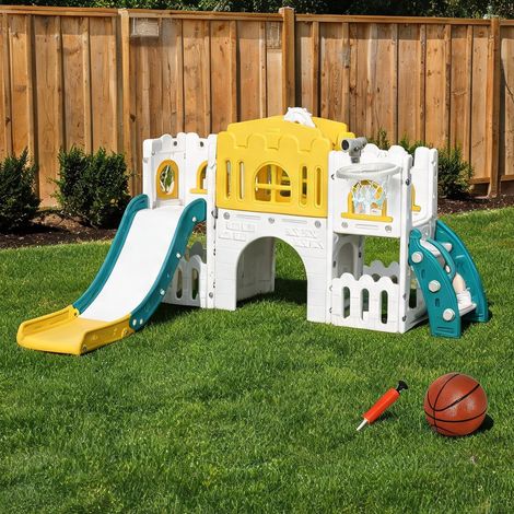 Portique de balançoire en hDPE plastique 178 x 177 x 99 cm (1/5)