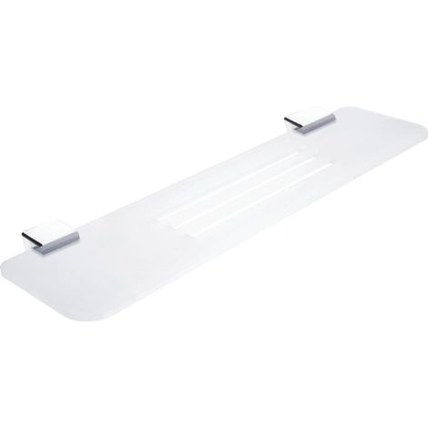 Nimco Kibo - Tablette avec trous fraisés, longueur 60 cm, plexiglas mat/chrome Ki X360-26 (1/3)