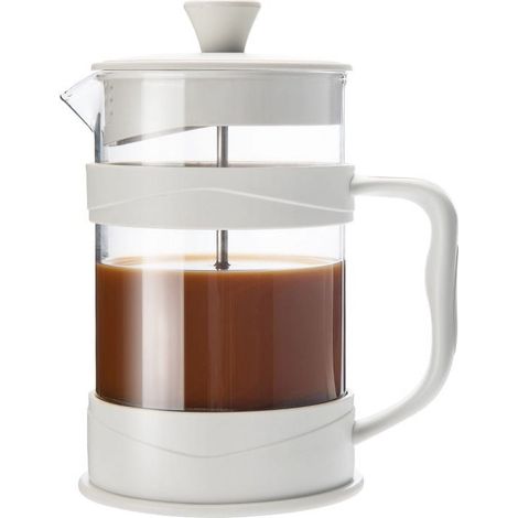 French Press - 350 ml - Borosilicate Glass Body - Stainless Steel Plunger - For Hot Cold Brew Coffee And Tea - 1 Unit (1/5)