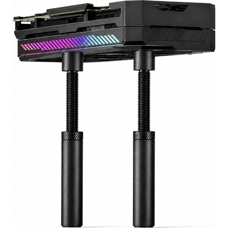 Support pour 2 cartes graphiques gaming, support de carte graphique réglable, pieds anti-affaissement en hauteur pour boîtier PC, compatible avec la plupart des configurations PC, accessoire de jeu st (1/5)