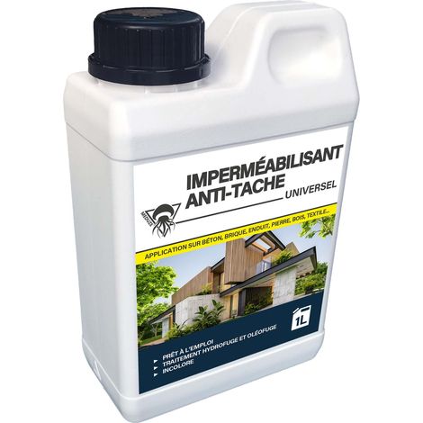 Méduze - Imperméabilisant et anti-tache universel pour matériaux de construction 1L - Produit 2 en 1 - Prêt à l’emploi - Incolore - Respirant - Professionnel (1/5)