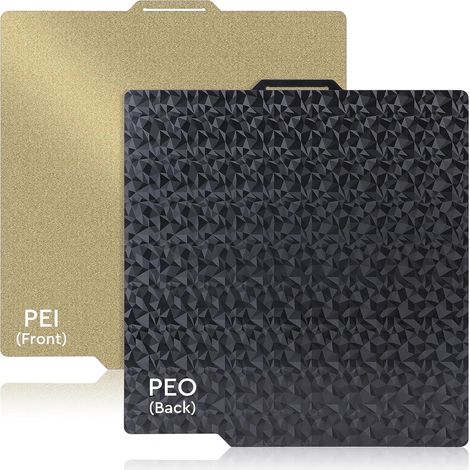 257 x 257 mm 3D-Druckplattform, doppelseitig PEO+PEI, flexibles Heizbett aus Federstahl für Bambu Lab X1/X1C/X1E/P1P/P1S/A1 (1/5)