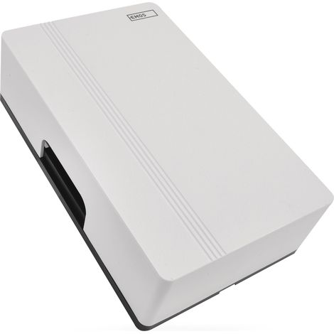 EMOS - Campanello a 2 fili con doppia alimentazione - Porta di casa classica Gong - Campanello bianco - 1 melodia Ding-Dong volume 85dB - cablato per montaggio a parete - rettangolare (1/5)