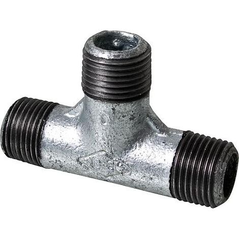 Raccord en fonte malleable galva Nr.135 piece en T male/male/male diam. 3/4" (1/3)