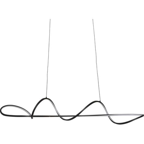 Lámpara colgante Lonel oblonga, 15 x 98 cm, negra - Atmosphera créateur d'intérieur (1/3)