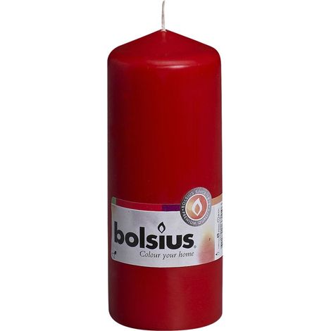 Bolsius Stumpenkerze rot, Höhe 15 cm, Ø 5,8 cm Kerze Dekokerzen