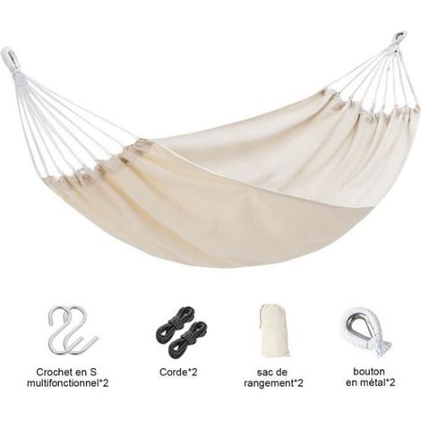 Hamac de Camping pour une double 190x150cm,charge 300kg, pour terrasse,balcon,jardin,extérieur,camping,chasse,jardin,voyage (1/3)