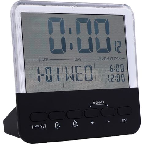 Digital Alarm Clock, Large Screen, Dual Alarm, Bedroom Clock (1/5)