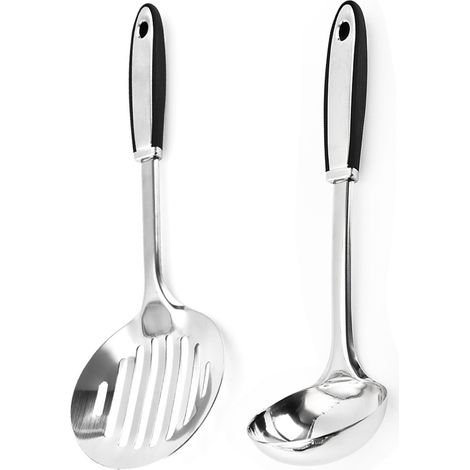 Cuillère À Sauce - Couteau À Servir - En Acier Inoxydable - Pour Cuisine Maison Et Professionnelle - Lot De 2 Pièces (1/5)
