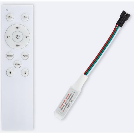 Controlador Regulador LED Monocolor Digital 12-24V DC con Mando RF Monocolor