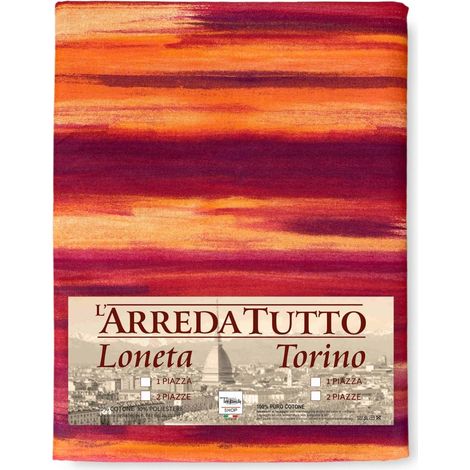 TELO ARREDO copritutto GRAN FOULARD copriletto COPRIDIVANO tessuto RIO ARANCIO 2 PIAZZE
