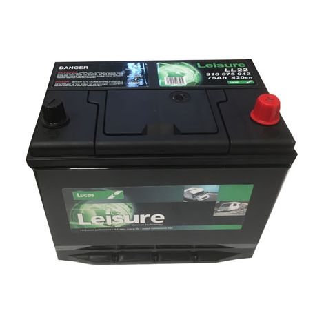 Batterie de démarrage Loisirs/Camping-cars Lucas Marine Starter D26 LL22 12V 75Ah / 420A (1/2)