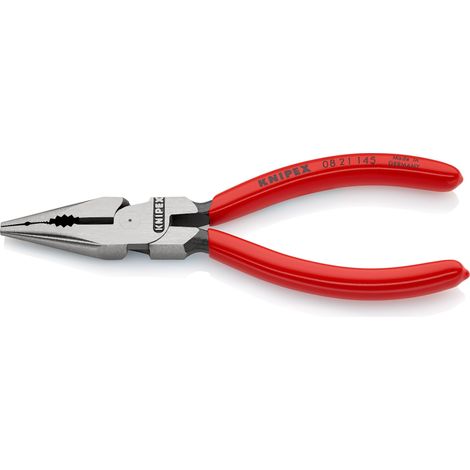 KNIPEX 08 21 145 Alicate universal en punta recubiertos de plástico Negro atramentado 145 mm