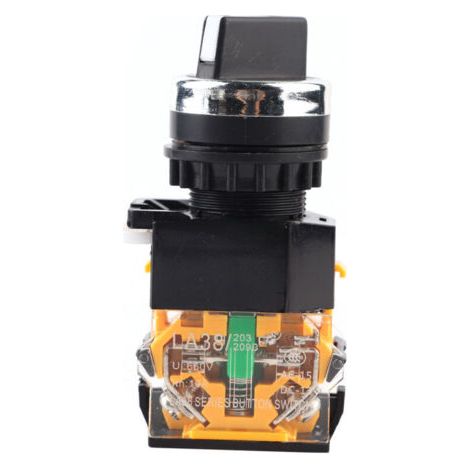 Sélecteur 22 Mm, Interrupteur Rotatif Rond 2 Positions NC + NO Autobloquant pour Contacteur, Relais et Autres Circuits électriques (1/4)