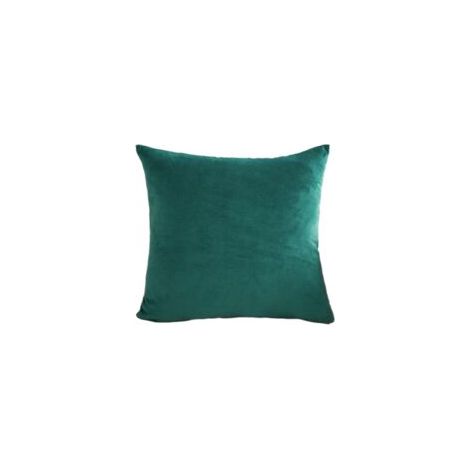 Lot de 2 housses de coussin en velours – Vert foncé – Dimensions 45 × 45 cm (1/5)