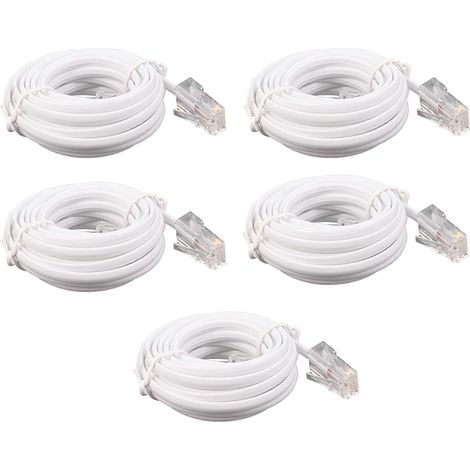 Câble d'extension téléphonique modulaire Internet 10x RJ11 6P4C vers RJ45 8P4C, 3 mètres - JBMEDIA (1/4)