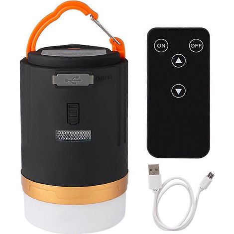 Lanterne LED portable rechargeable USB 4800 mAh avec télécommande, étanche, idéale pour le camping sous tente et la randonnée en plein air. (1/5)