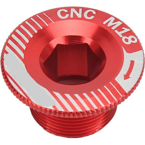 Vis de manivelle de vélo en alliage d'aluminium M18, boulon de fixation de plateau rouge (1/5)