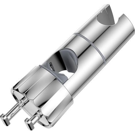 Support de Pomme Douche de Rechange – Support Douchette Universel Réglable avec 2 Accroche pour rail douchette de 16 à 28 mm,Support Barre de Douche Attache,Porte Douchette Mural en ABS,Chromé (1/5)
