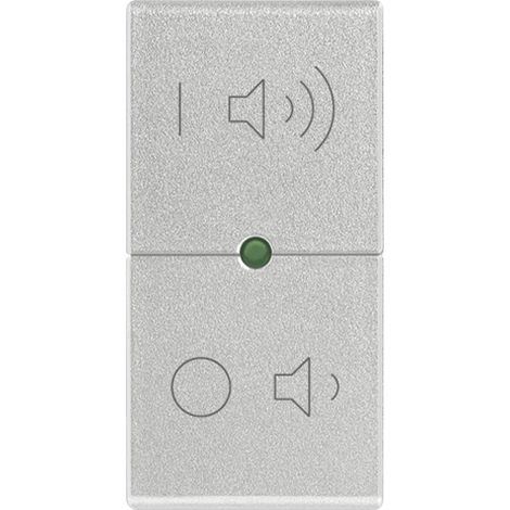 VIMAR - R14531.24.SL Tasto 1M simboli ON/OFF volume Silver