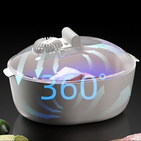 Ultimatives Auftaublech: Gefrorener Fleischblock, UV-Technologie, großes Fassungsvermögen von 323 mm, 2 Timer-Einstellungen (15/30 Min.), USB-Ladeanschluss, 1200-mAh-Akku, ABS (1/5)