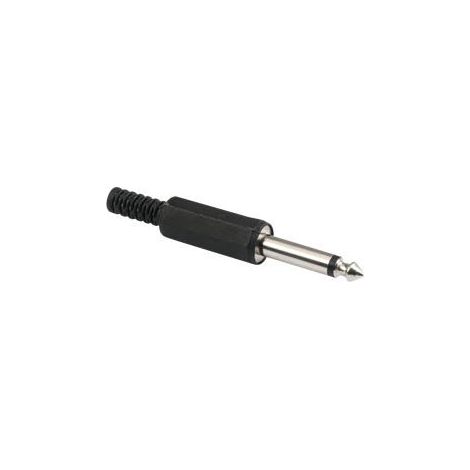Klinkenstecker, 6,3mm, mono, Kunststoff