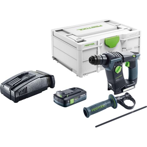 Festool BHC 18-Basic taladro percutor a batería 18 V 1,8 J SDS Plus Brushless + 1x batería recargable 4,0 Ah + cargador rápido + systainer (1/5)