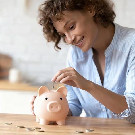 Tirelire Cochon, Piggy pièce de Monnaie Tirelire pour Incassable, Pièces de Petite Monnaie, Accessoires Mignons Rouge (1/4)