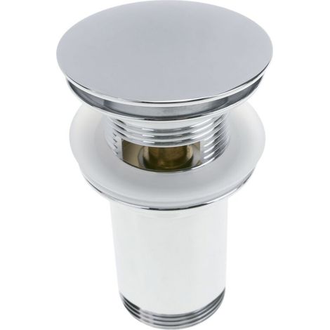 Bonde de lavabo 9cm. Système de vidage pop up en laiton bouchon G1-1/4 universel arrondi (1/5)
