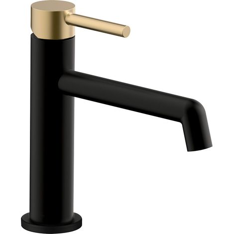 Kibath Grifo de Lavabo monomando OSO acabado NEGRO ORO mate fabricado en latón (1/5)