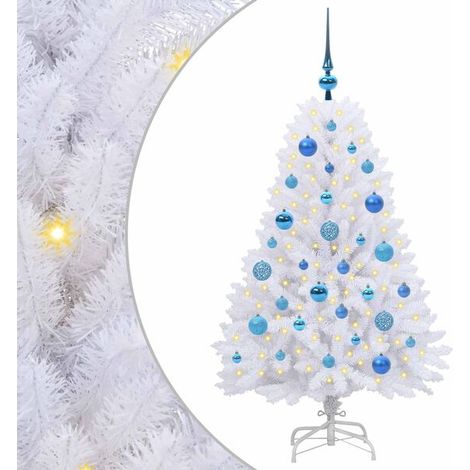 Sapin de Noël artificiel, à branches mobiles, blanc, 120 cm (1/5)